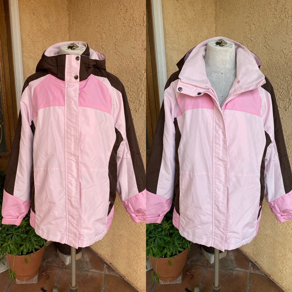 Cherokee Pink & Brown Parka Jacket (XL)
